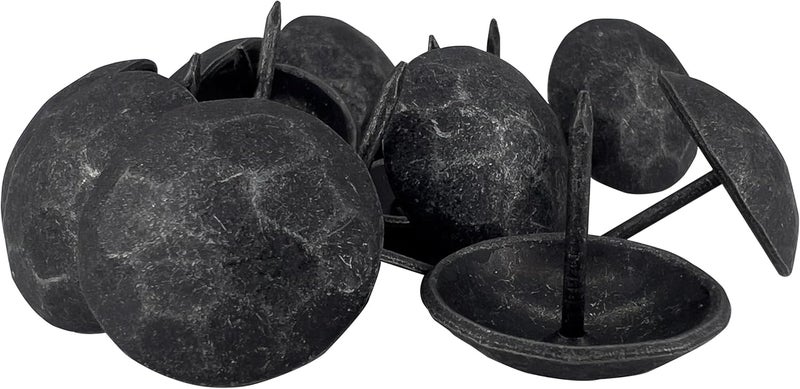 Sidco Supply 50 Pack - Iron Clavos - Decorative Nails 1 inch - Upholstery Tacks - Antique Accent - Clavos - for Wood Home Improvement, Farmhouse Shutters, Barn Door, Furniture Nails (Black and Silver) - Image 1